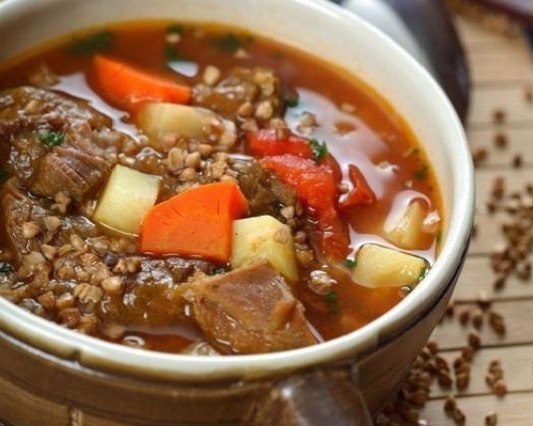 Гречневый суп с говядиной